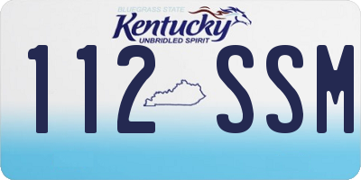 KY license plate 112SSM