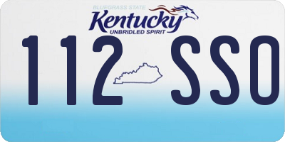 KY license plate 112SSO