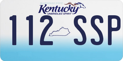 KY license plate 112SSP