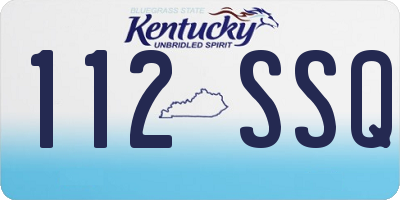 KY license plate 112SSQ