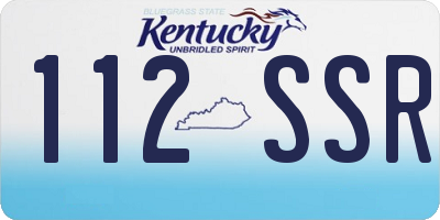 KY license plate 112SSR