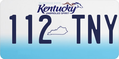KY license plate 112TNY