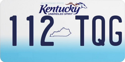 KY license plate 112TQG