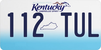 KY license plate 112TUL