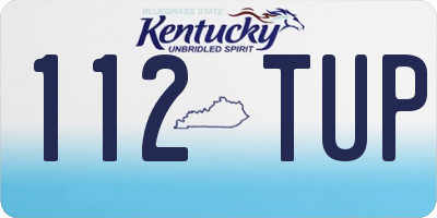 KY license plate 112TUP