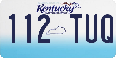 KY license plate 112TUQ