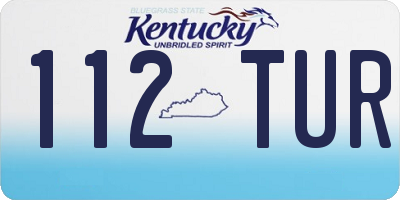 KY license plate 112TUR