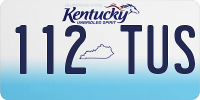 KY license plate 112TUS