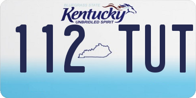 KY license plate 112TUT