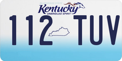 KY license plate 112TUV
