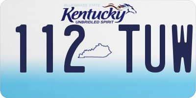 KY license plate 112TUW