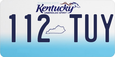 KY license plate 112TUY