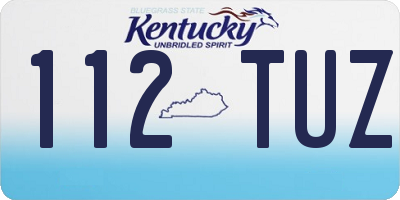 KY license plate 112TUZ