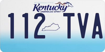 KY license plate 112TVA