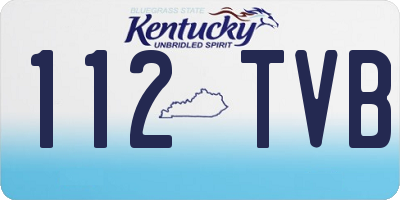 KY license plate 112TVB