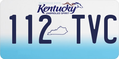 KY license plate 112TVC
