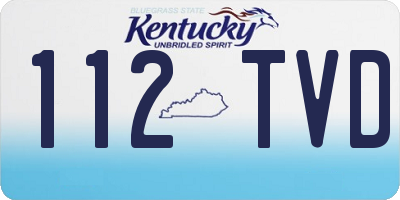 KY license plate 112TVD