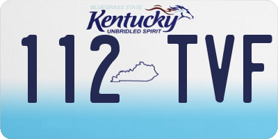 KY license plate 112TVF