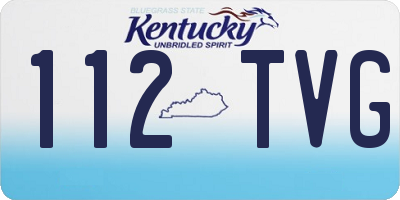 KY license plate 112TVG