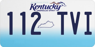 KY license plate 112TVI