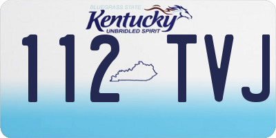 KY license plate 112TVJ