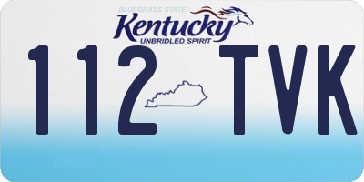 KY license plate 112TVK