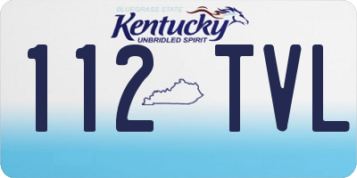 KY license plate 112TVL