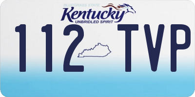 KY license plate 112TVP