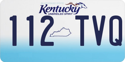 KY license plate 112TVQ