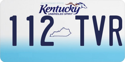 KY license plate 112TVR
