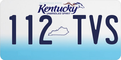 KY license plate 112TVS