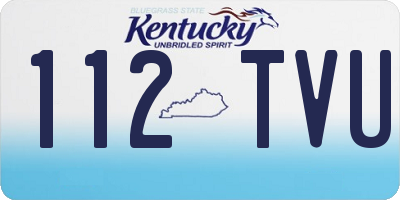 KY license plate 112TVU