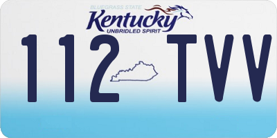 KY license plate 112TVV