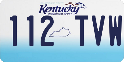 KY license plate 112TVW