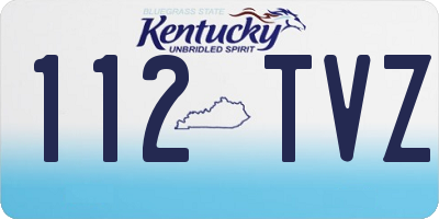 KY license plate 112TVZ