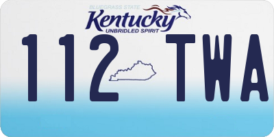 KY license plate 112TWA