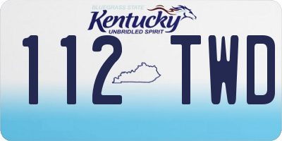 KY license plate 112TWD