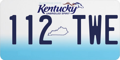 KY license plate 112TWE