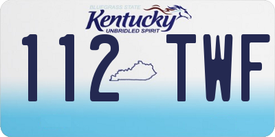 KY license plate 112TWF