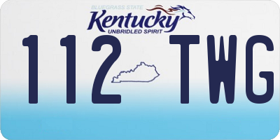 KY license plate 112TWG