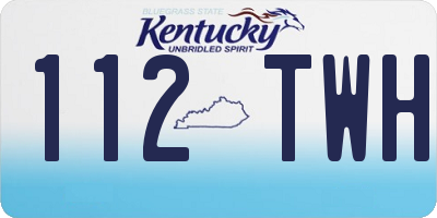 KY license plate 112TWH