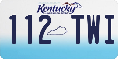 KY license plate 112TWI