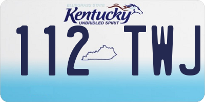 KY license plate 112TWJ