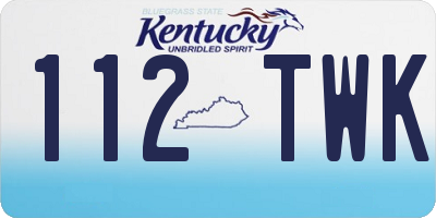 KY license plate 112TWK