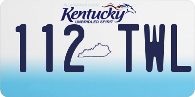 KY license plate 112TWL