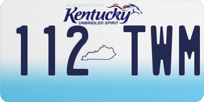 KY license plate 112TWM