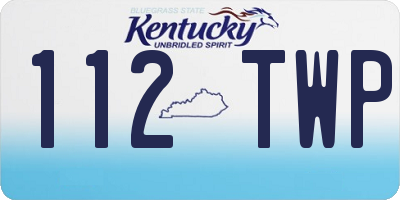 KY license plate 112TWP