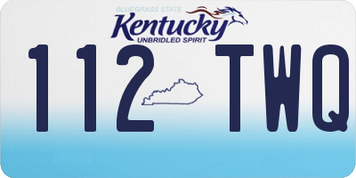 KY license plate 112TWQ