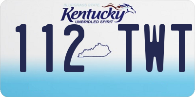 KY license plate 112TWT