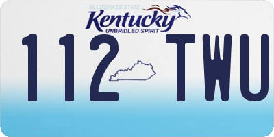 KY license plate 112TWU